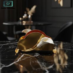 Golden Tissue Holder Elegant Napkin & Paper Towel Stand