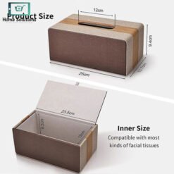 Leather Tissue Box – Rectangular Decorative & Stylish Minimalist Design 8 tissu box 7 - Home Solutions