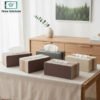 Leather tissue box rectangular for home décor