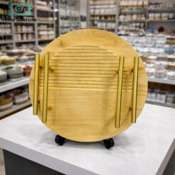 Round bamboo tray set 2 pieces