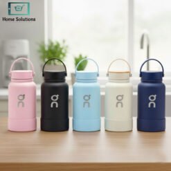on 22oz insulated stainless steel wide mouth sports water bottle