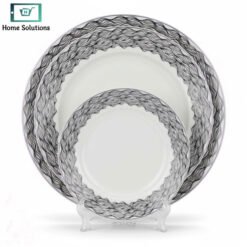 Bone China Plate Set Embassy Pattern 20th Century 18 Pieces