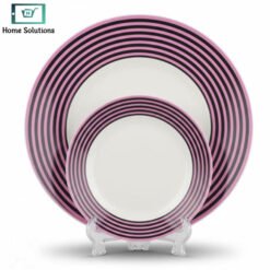 Bone China Plate Set Embassy Pattern 20th Century 18 Pieces