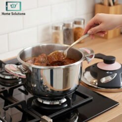 Alternative view of O.M.S Pressure Cooker 5L Stainless Steel – Turkish Made