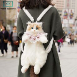 Realistic Adorable Cat Shaped Backpack