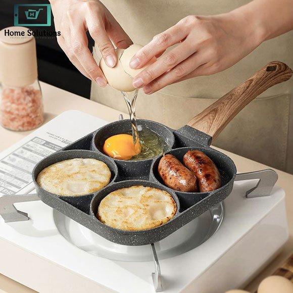 Non-Stick Frying Pan 4 in 1 Multi Section Pan 2 Non-stick frying pan 4 in 1 multi section design