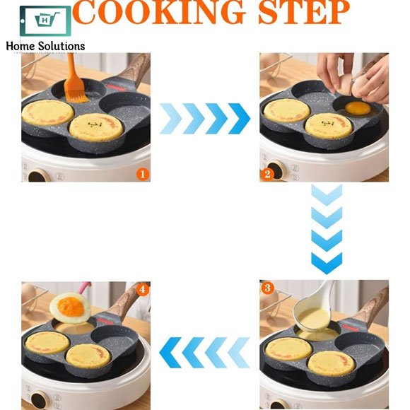 Non-Stick Frying Pan 4 in 1 Multi Section Pan 6 Non-Stick Frying Pan 4 in 1 Multi Section Pan - Image 5