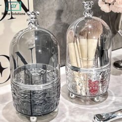 luxury 360 rotating makeup brush holder