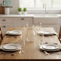 Alternative view of Pasabahce Glass Water Jug Set 7-Piece Turkish Stemmed Goblet Glasses