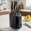 Elegant Knife Set 7-Piece - Rose Gold & Black 2 elegant 7 piece stainless steel knife set