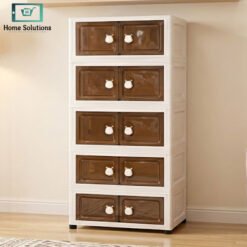 Luxury Kids Multi-Layer Storage Cabinet with Display Doors & Drawers