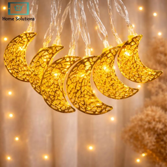 Decora Golden Led Fairy Lights – 10 LEDs MoonGlow 3 golden Islamic LED fairy lights