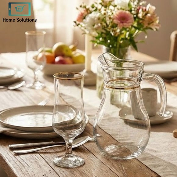 Pasabahce Glass Water Set Golden Line 7 Pcs 6 Pasabahce Glass Water Set Golden Line 7 Pcs - Image 4