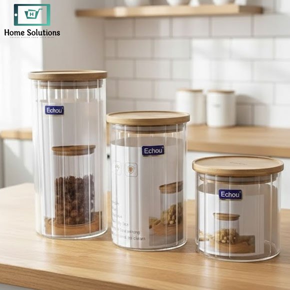 Glass Jars Set 2 glass jars set