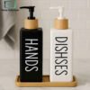 500ml refillable square soap dispenser set