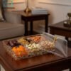 elegant acrylic dry fruit tray 6 section