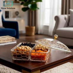 elegant acrylic dry fruit tray 4 section