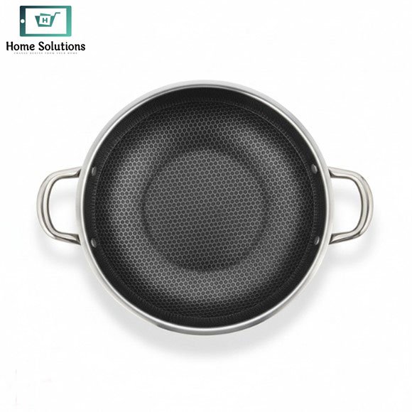 Honeycomb Laser Coated Non-Stick Wok 316 Stainless Steel 3 Honeycomb Laser Coated Non-Stick Wok 316 Stainless Steel - Image 2