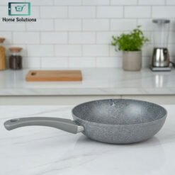 OMS non stick granite wok grey
