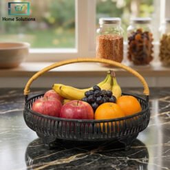 Stylish Black Fruit Basket with Handle 4 basket 1 - Home Solutions
