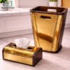 Crystal Wooden Dustbin and Tissue Box Set 2 Crystal wooden dustbin and tissue box set