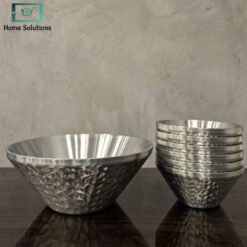 Hammered Bowls Set 7 Pcs - Silver