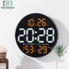 Digital wall clock with LED display 10 inch large screen electronic clock for home office