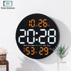 Digital wall clock with LED display 10 inch large screen electronic clock for home office