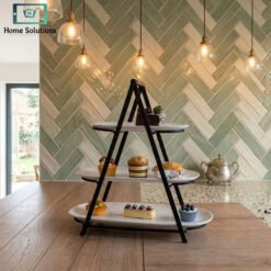 Danny Home 3-tier cake tray with porcelain dishes