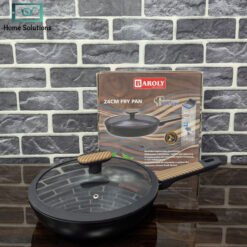 Baroly Fry Pan with Lid & Silicone Handle - 24cm 5 fry pan 1 - Home Solutions