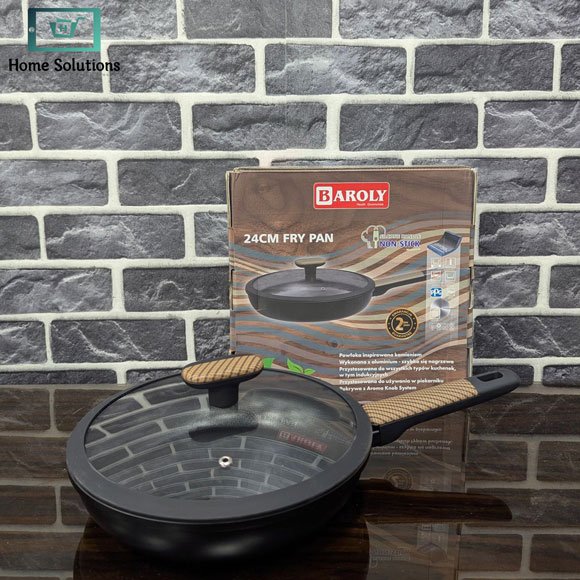 Baroly Fry Pan with Lid & Silicone Handle - 24cm 4 Baroly Fry Pan with Lid & Silicone Handle - 24cm - Image 2