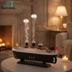 Premium titanic ship design humidifier with jellyfish smoke ring mist aroma diffuser and night light
