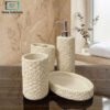 Fashion Boutique Bath Set 4 Pcs - Cream 1 fashion boutique bath set 4 pcs elegant design