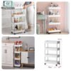 4 Layer Kitchen Storage Trolley with Wheels 1 4 layer kitchen storage trolley with wheel