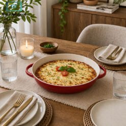 Danny Home porcelain bakeware dish with handles