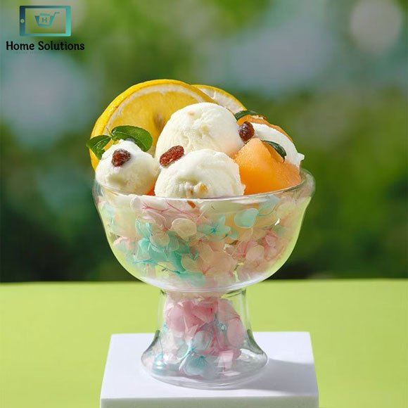 Double Walled Transparent Ice Cream Bowl 1-pcs 2 double walled transparent ice cream bowl glass