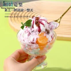 Double Walled Transparent Ice Cream Bowl 1-pcs 9 bowl 2 - Home Solutions