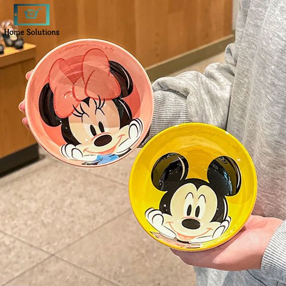 Disney Mickey Minnie Ceramic Dinner Bowls Set of 4 6 Disney Mickey Minnie Ceramic Dinner Bowls Set of 4 - Image 4