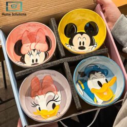 Disney Mickey Minnie Ceramic Dinner Bowls Set of 4 12 bowl4 1 - Home Solutions