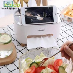 ECOCO Tissue Box Holder with Storage Container 9 box2 4 - Home Solutions