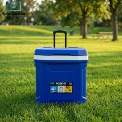 IGLOO blue ice box cooler with wheels
