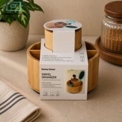 Danny Home bamboo rotating cosmetic organizer
