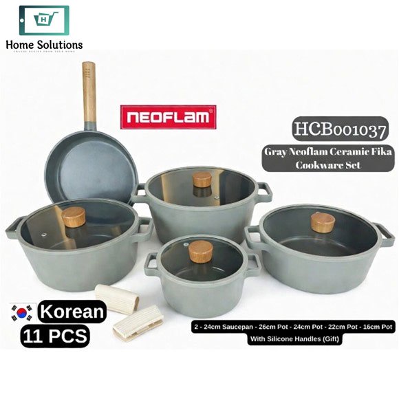 FIKA Neoflam Cookware Set 11 Piece Korean Made 3 FIKA Neoflam Cookware Set 11 Piece Korean Made - Image 2