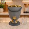 Premium Beverage Dispenser 4 Litre with Tap – Grey & Gold 1 premium beverage dispenser with tap 4 litre beige gold water juice dispenser stylish kitchen container