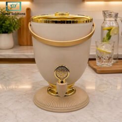 premium beverage dispenser with tap 4 litre beige gold water juice dispenser stylish kitchen container