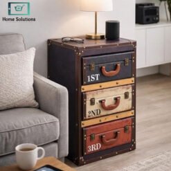 vintage suitcase style 5 drawer storage cabinet retro storage