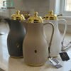 elegant vacuum flask 1L gold trim