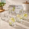 Danny Home 6pcs 410ml short whisky glass set clear tumbler