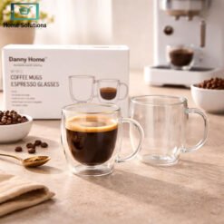 Danny Home double walled glass mug set 80ml