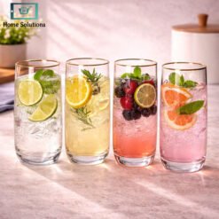 Danny Home 6pcs 410ml short glass set clear tumbler